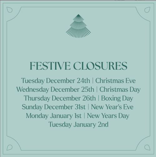 Holiday closures